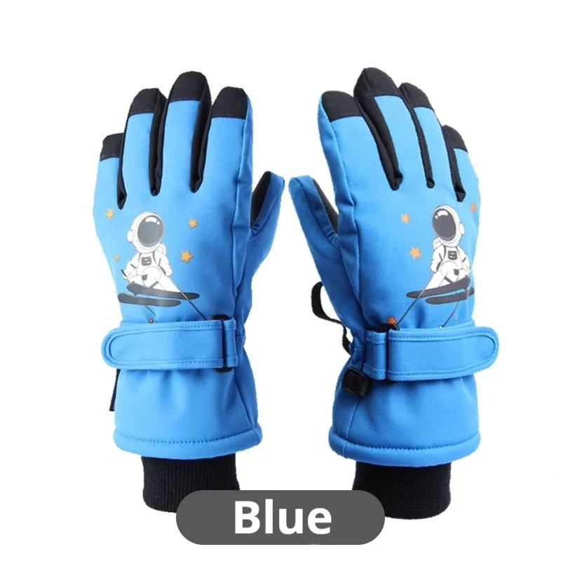 Custom Coldproof Waterproof Winter Gloves Five Fingers Split Children Ski Gloves