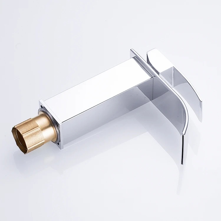Ceramic Electroplating Square Cube Waterfall Zinc Sink Faucets Basin Faucets