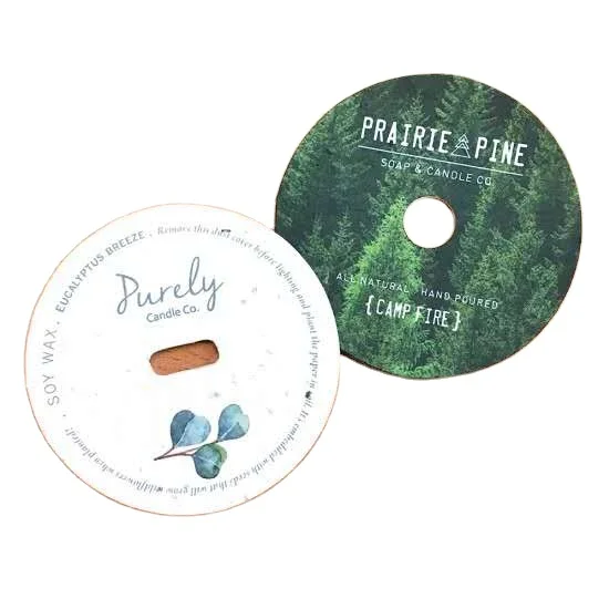 Wholesale Custom Printing Colorful Candle Flag Recycled Paper Candle Topper Dust Lid,Candle Paper Cover,Candle Paper Dust Cover