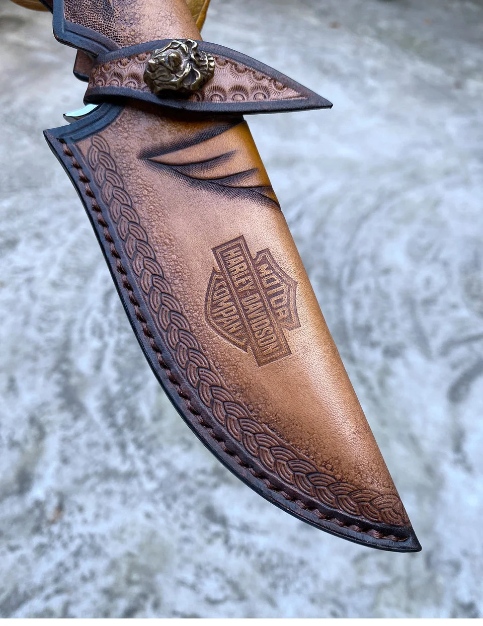 Outdoor EDC Camping Survival Tool Self Defence Knife Handmade Damascus Steel Fixed Blade Hunting Knives with Ebony Wood Handle