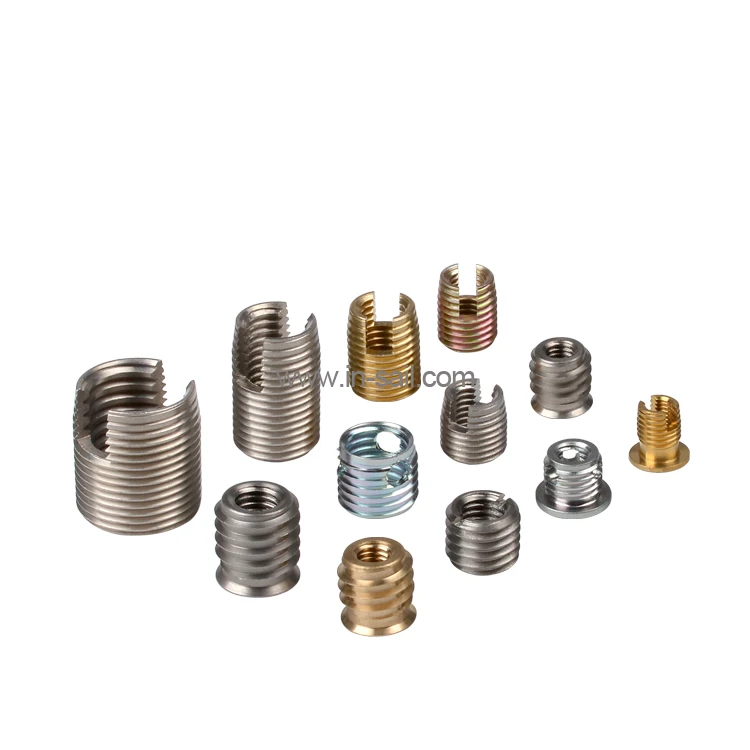 Type 302 self-tapping screw threaded insert, stainless steel carbon steel galvanized threaded bushing slotted nut