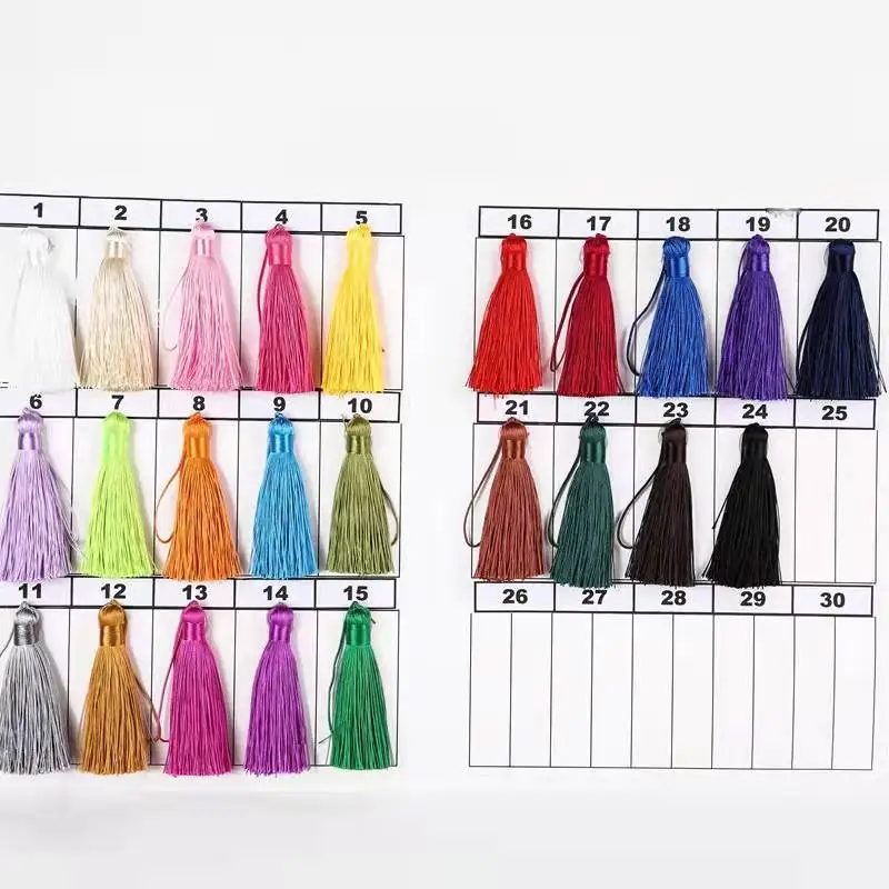 Fashion accessories wholesale factory 100% polyester tassel fringe tassel for  gift packing jewelry making