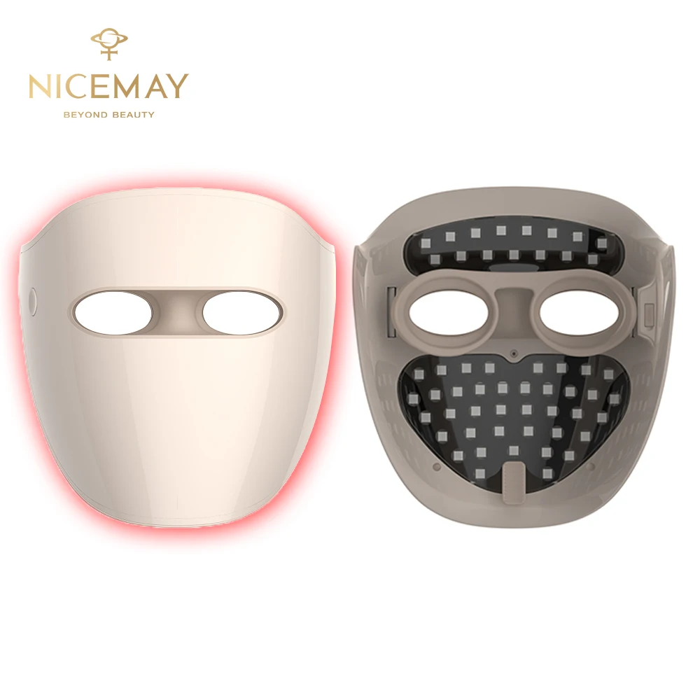 Nicemay new model high power photon therapy facial led mask Skin tightening whitening device red blue led light beauty face mask
