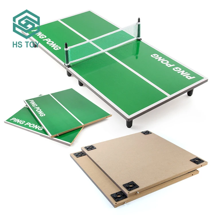 HS TOY DIY Assembled Portable Sport Toy Ball Wooden Board Game Ping P ong Mini Table Tennis For Sale