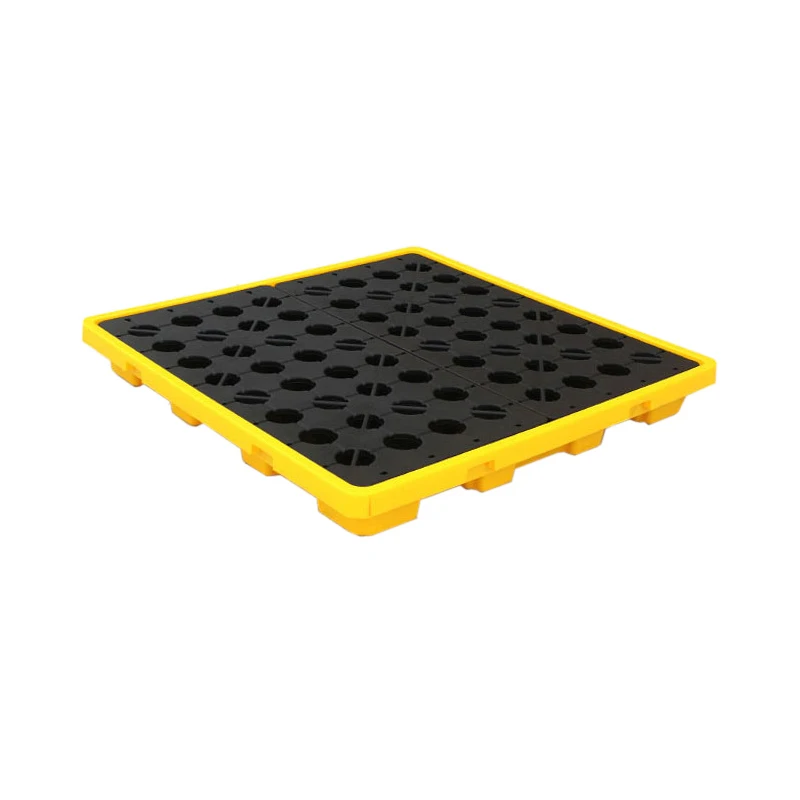 virgin hdpe yellow detachable large size plastic four 4 drums ibc spill pallet