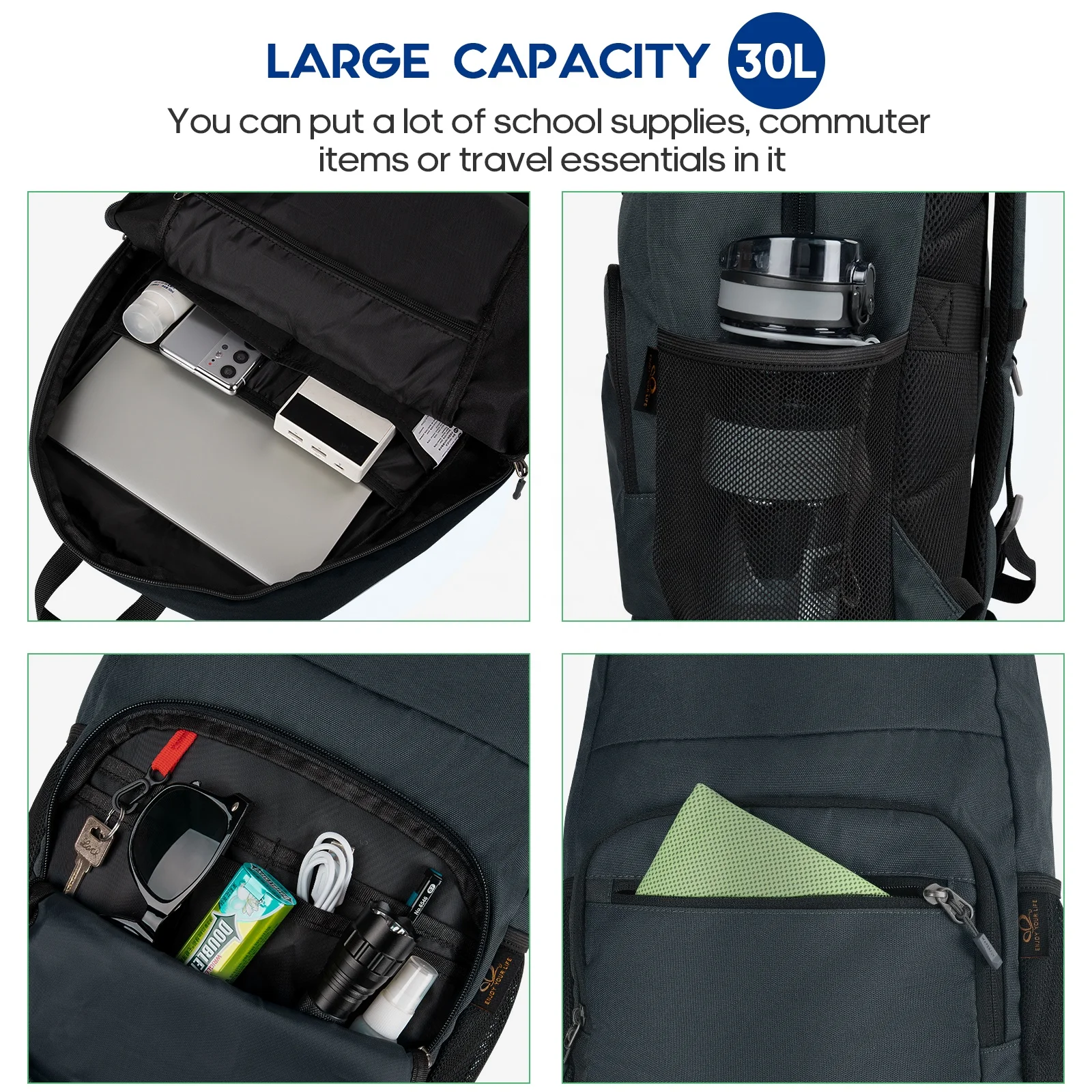 30L Anti-theft large capacity multi-functional laptop luggage strap travel business duffel backpacks