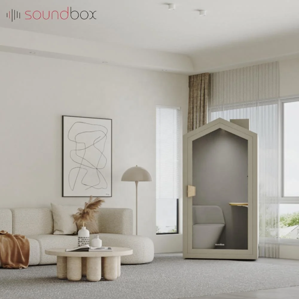 Noise reduction sound proof booth Library private quiet space reading booths