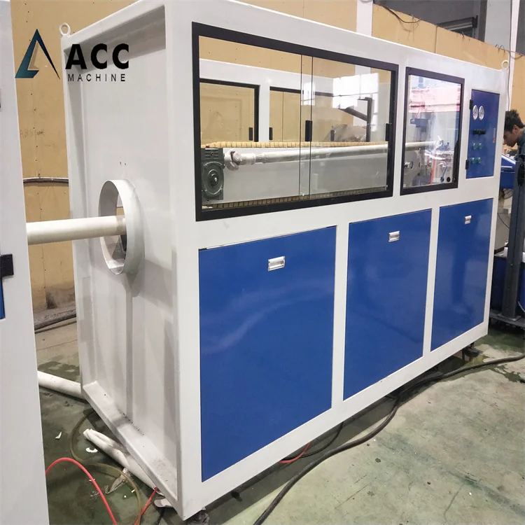CPVC PVC 4 inch to 8 inch plastic water/electrical pipe making extrusion machine line with R type pipe socket equipment