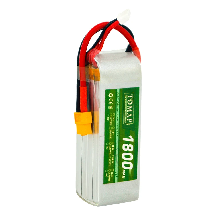 High quality 3s 11.1v  2s 7.4v 1800mah 100c 4s 14.8v  rc lipo battery for uav drone helicopter model aircraft