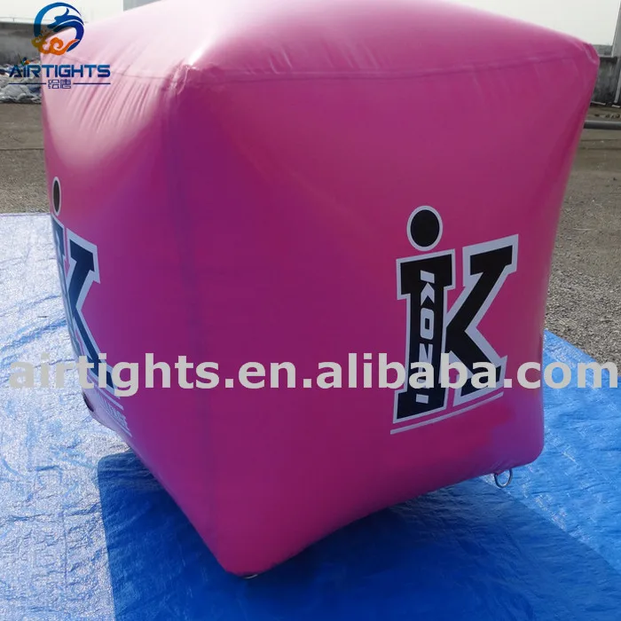 Custom Logo Printing Durable Big Cube Inflatable Water Sports Buoy