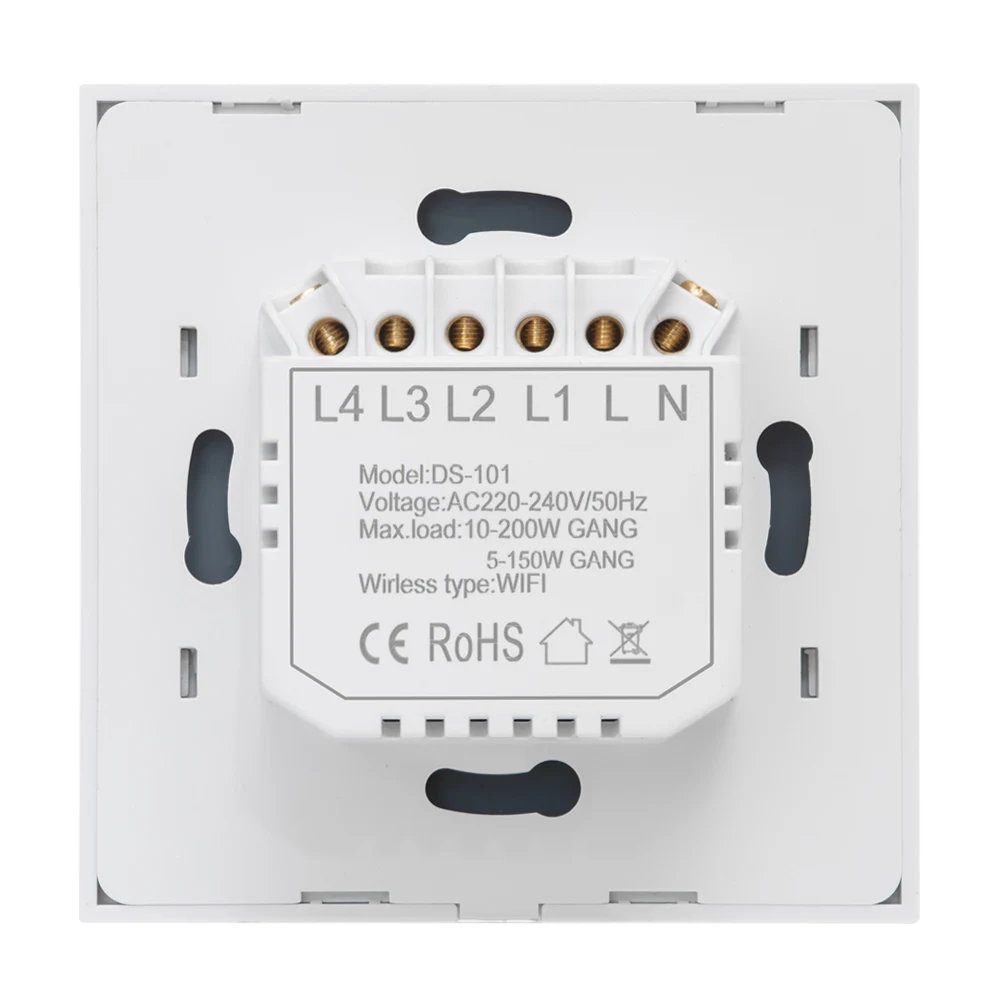  Ledeast DS-101JL-3 умный переключатель 3 Gang Tuya Smart WiFi голосового управления беспроводной пульт дистанционного с помощью одножильного без нейтральный