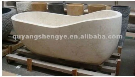 Shengye Pure natural white marble Stone Ceramic bathroom Standalone Supplier Bathtub Manufacturer
