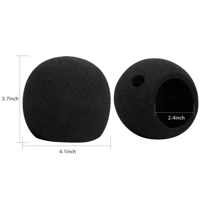 Fast Delivery Foam Mic Cover Artificial Fur Mic Windscreen Muff for Blue Snowball Microphone 13.5+11.5+7.5cm