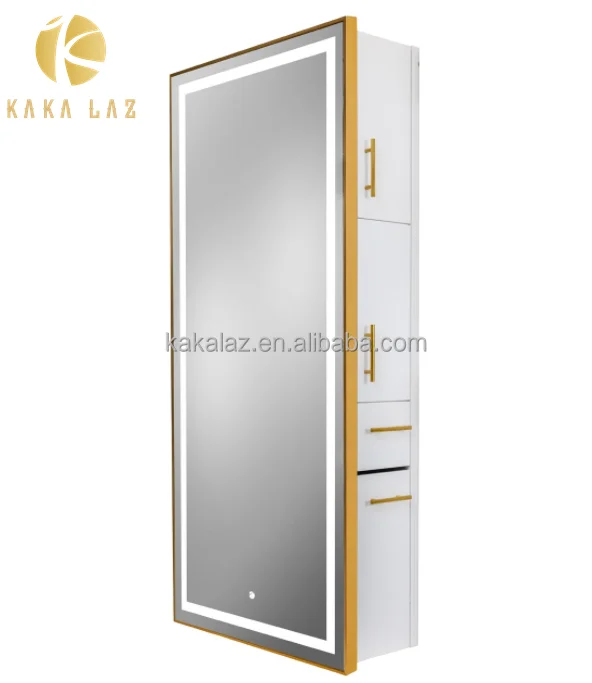KAKA LAZ glass dressing mirror wave full length mirror fashion luminous floor mirror