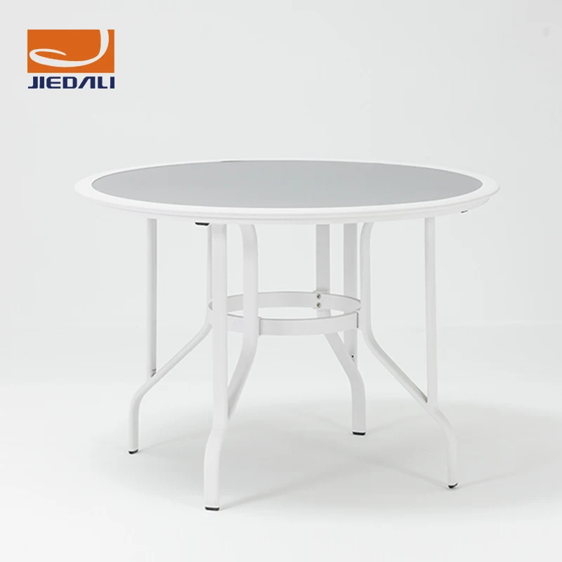 
Economical Small Round Outdoor Sectional Sling Chairs Set With Dining table 