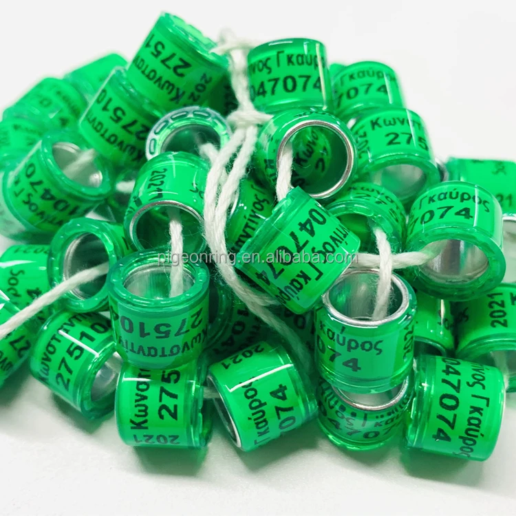 High quality 2023 pigeon fci rings aluminum with plastic pigeon racing rings