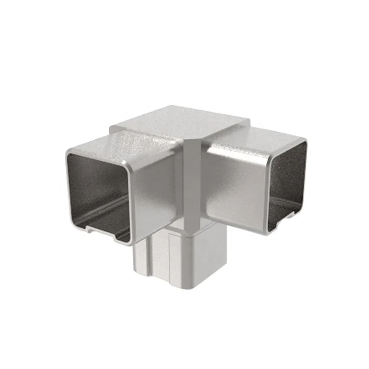 
China factory of stainless adjustable handrail bracket square steel tube connector 