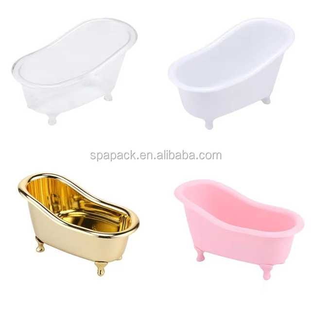 factory Small size plastic mini bathtub container, transparent PS bathroom accessories