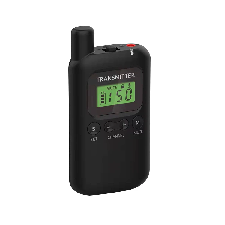 High Quality 1000mah Battery Capacity Lcd Display Is Clear 1 Transmitter With 2 Receiver Audio Guide System