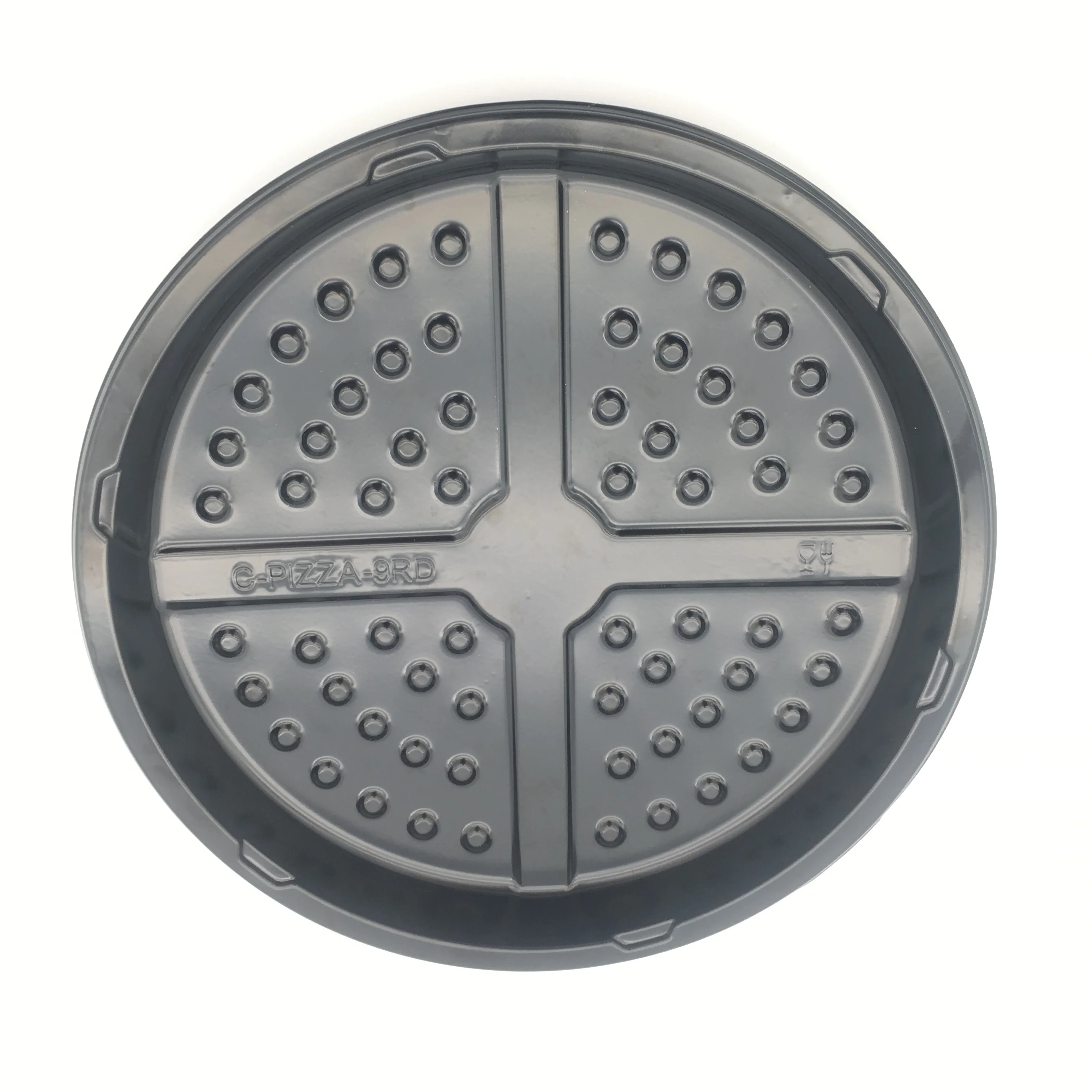 Wholesale recyclable Pizza packaging  containers 9 inch pizza tray oven safe CPET oven tray