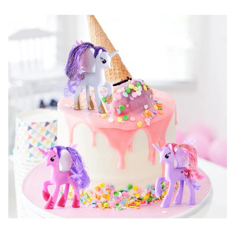 
Pony doll bao li toy kids bath toys vinyl doll models birthday cake baking decoration for kids 3 colors 