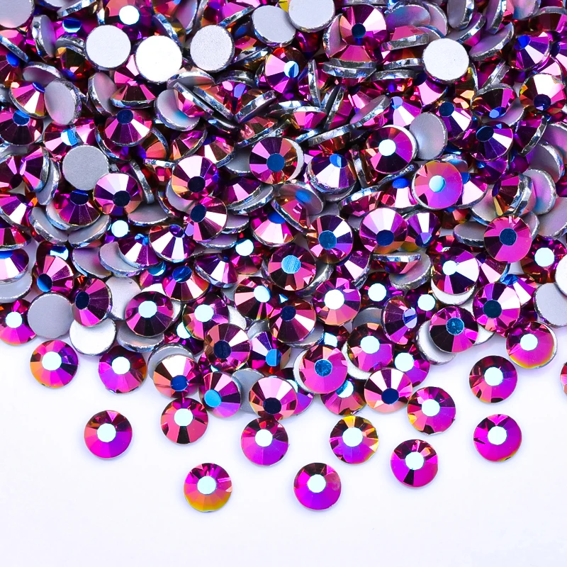 Juli Factory New Opaque Loose SS3-SS30 Glass Rhinestone Flat Back Non Hot Fix Crystal Rhinestone For Crafts