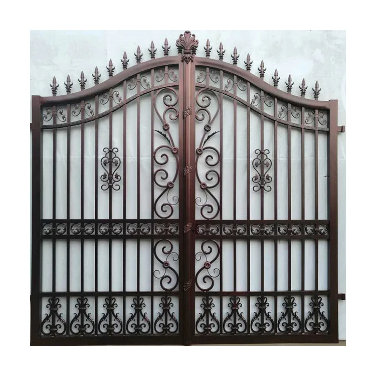Outdoor Double Swing Garden Fence Gate Main Gate DesignOutdoor double swing garden guardrail door design automatic door