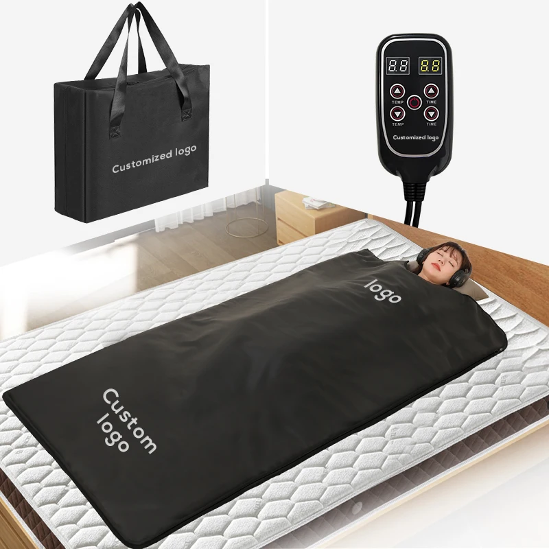 Household Higher Dose Sauna Slimming Zipper Far Infrared Sauna Blanket For Detox And Weight Loss