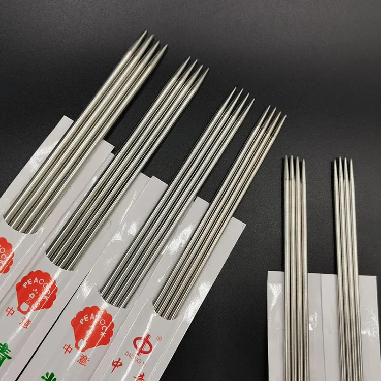Stainless Steel Knitting Needles Double Pointed Crochet Hook Sets Sweater Weaving Crochet Needles DIY Sewing Tools