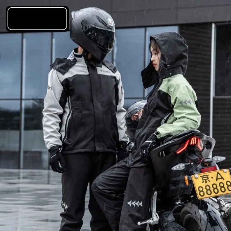 Motorcycle Raincoat Suit Waterproof Cycling Raincoat+Rain Pants Windproof Jacket Suits Motorcycle Suit