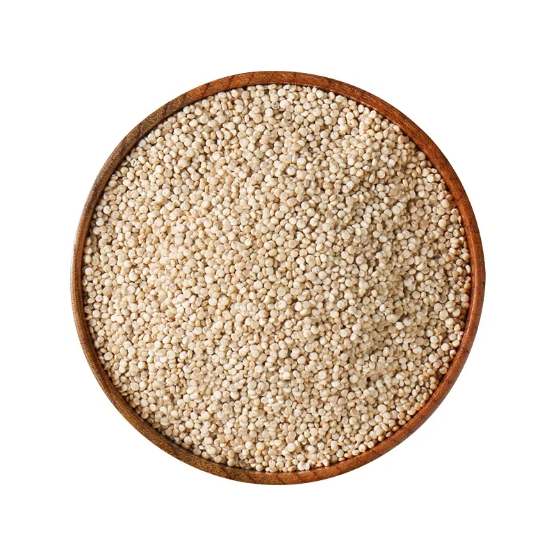 Digestible white quinoa grains suitable for the elderly