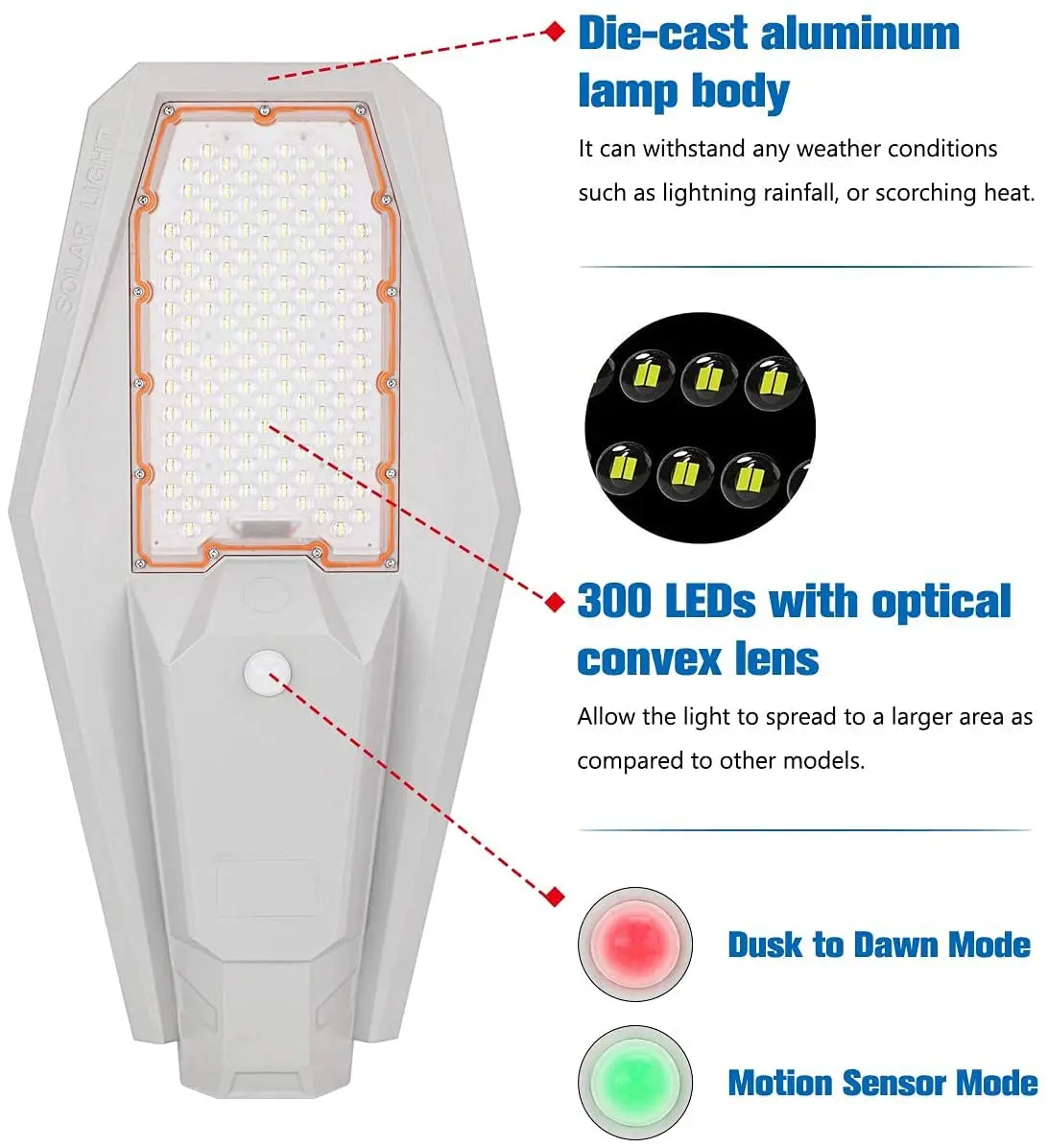 High Quality Waterproof Ip65 Solar Power Road Lamp 100w 200w Integration All In One Outdoor Led Solar Street Light