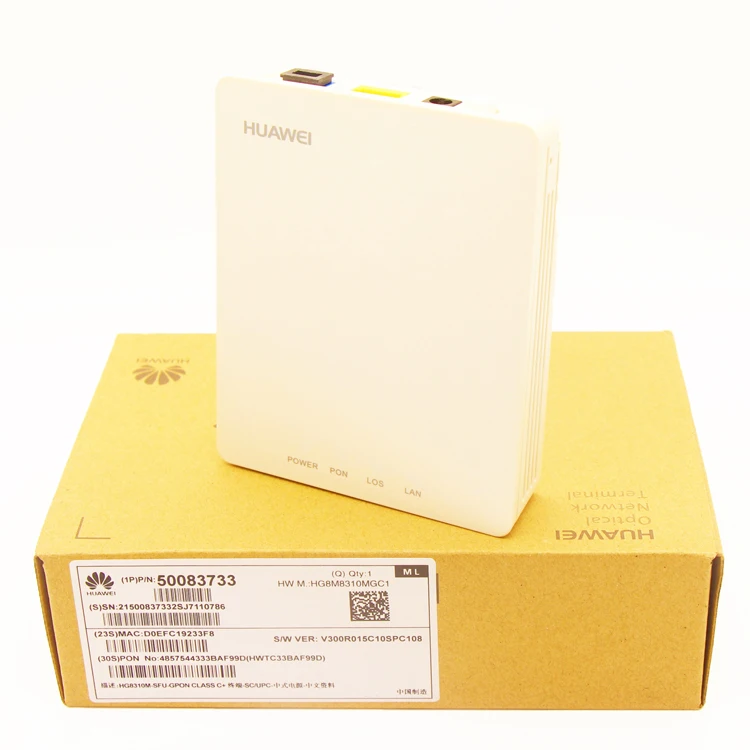  GPON Huawei HG8010 GE Однопортовый гигабитный порт Терминал EPON XPON FTTH ONT применим к режиму и английскому интерфейсу