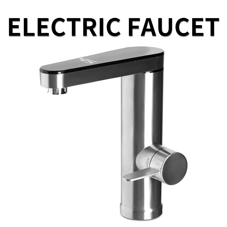 Fudeer Luxury bathroom design touch mixer tap robinet  faucet instant  electric heating faucet Stainless steel basin faucet