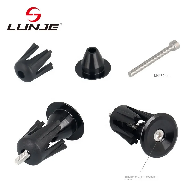 LUNJE Wholesale Mountain Bike Expansion Locking Plug 28.5mm Aluminum alloy Road Bike End Cover Bicycle Handlebar Plug