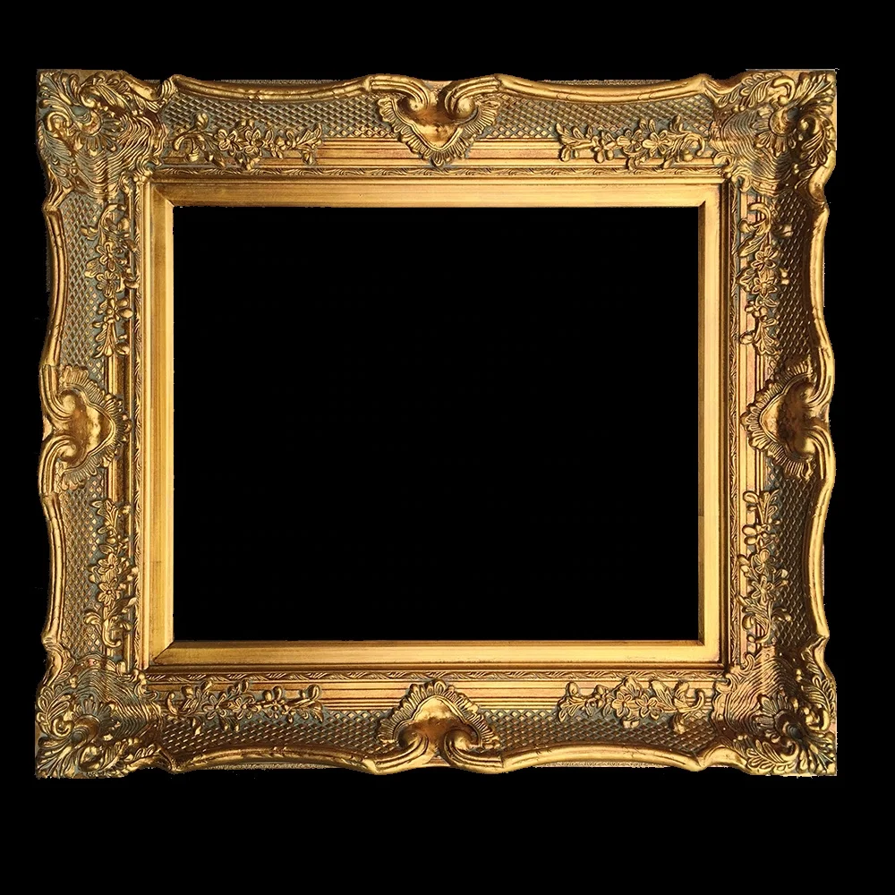 European Baroque Style Gold and Silver Classical Wood Large Painting Frames