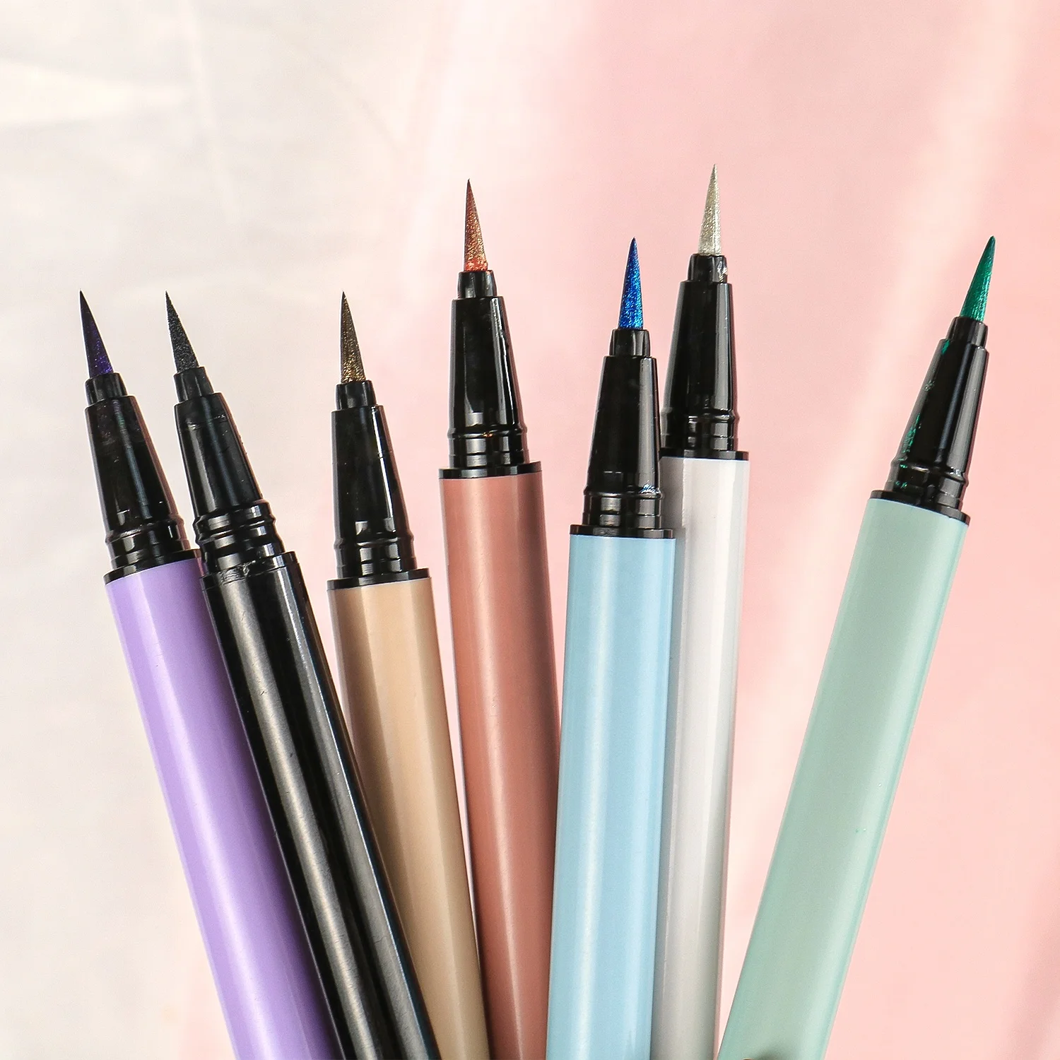 New Colorful Liquid Eyeliner Glue Pen Water Activated Eyeliner Blue White Eyeliner