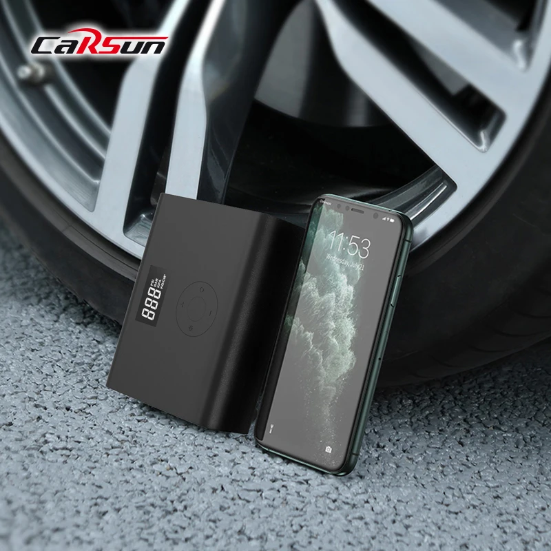 
Business Air Pump Car Tyer Jump Starter Digital Display LED Lights For With Shock-Absorbing Handheld Air Pump Car 