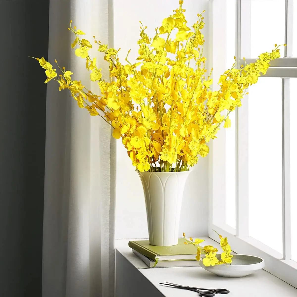 artificial Orchids Silk Flowers  Faux Flowers in Bulk Flowers Artificial orchids for Indoor Outdoor Wedding Home Office Decor