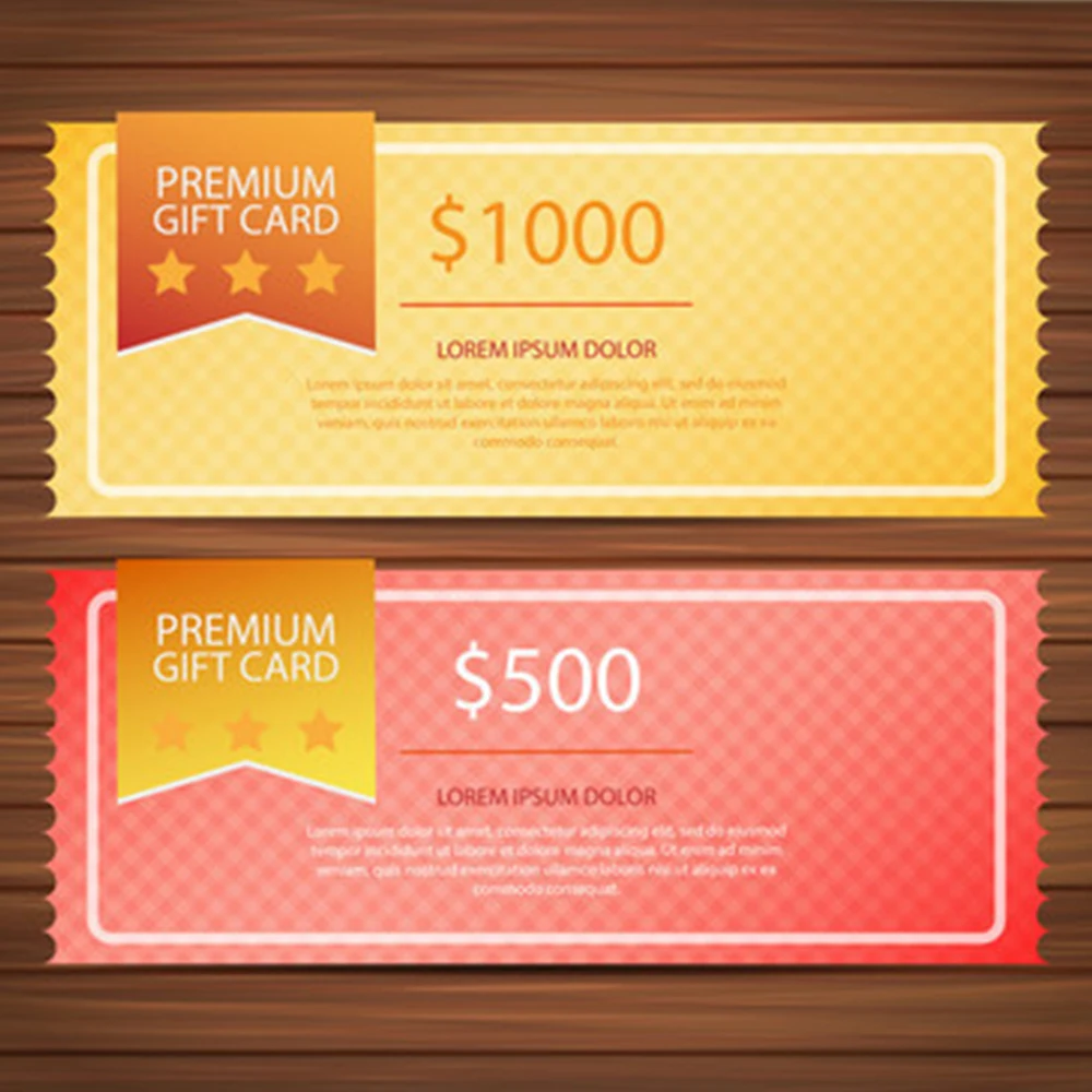 Custom printing scratch off cash coupon gift voucher even lottery ticket booklet gift token with serial numbers