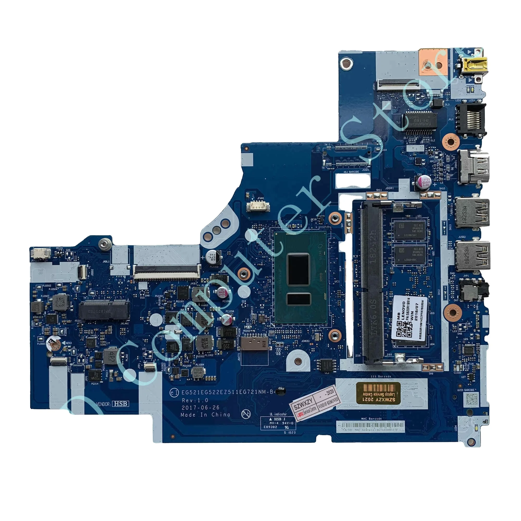 GD Original For Lenovo Ideapad 330-15IKB 330-17IKB Laptop Motherboard 5B20R19914 5B20R20238 NM-B451 i5-8250U CPU 4G RAM