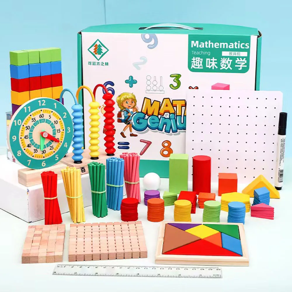 Wholesale Learning Tool Mathematical Fraction Board Wooden Montessori Math Teaching Aids Puzzle Learning Education Toys