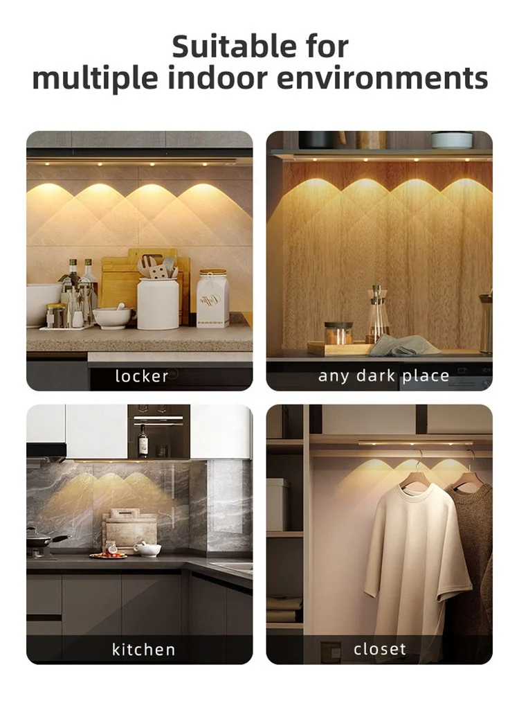 Hot sale human body induction light cabinet light smart led night light with sensor motion magnetic suction lamp