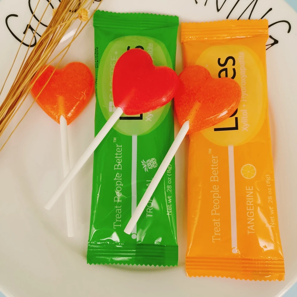 Heart-shaped lollipops cherry lollies heart-shaped pops