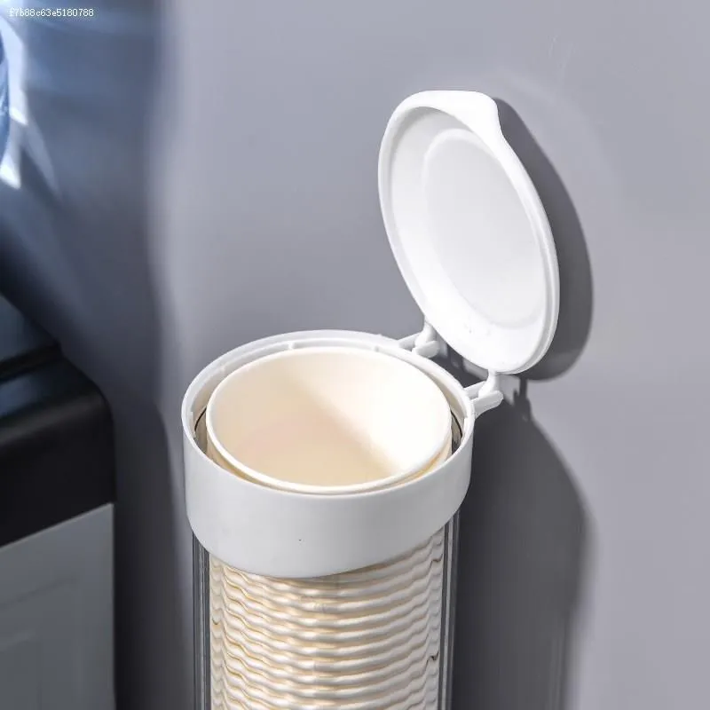 Paper Cup Holder Disposable Cup Anti-dust Storage Rack Home Kitchen Water Dispenser Cup Holder Dispenser