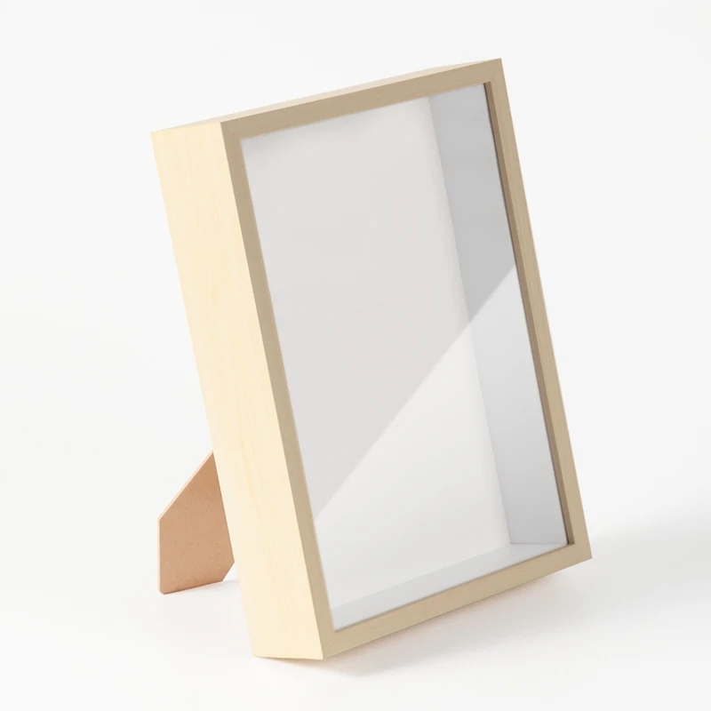 Photo Frame White 3d Deep Art Picture Frame Box Dried Flower Leaves Wood MDF Shadow Box Photo Frame a4 A3