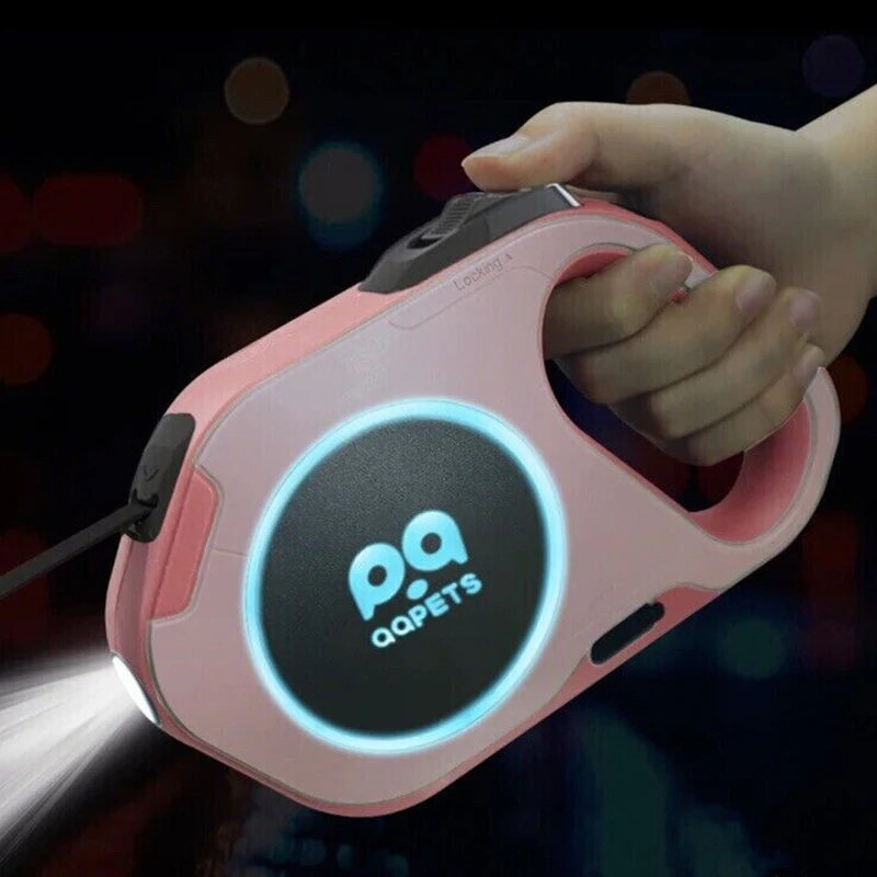 360 Degree Retractable Roulette Leash Pet Walking Lead Outdoor Solid 3M 5M Long Leashes For Large and Small Dogs