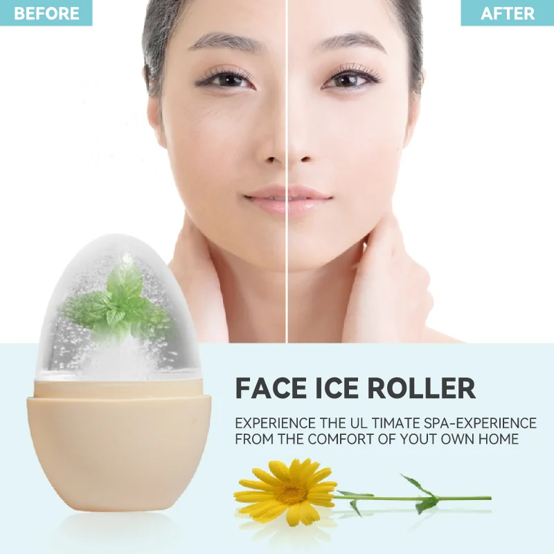 2022 Beauty Freezer Massager Lifting Skin Silicone Popsicle Ice Face Cubes Molds Facial Ice Roller For Eyes And Face