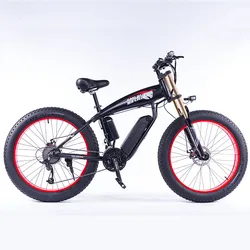 The cheapest price Electric Bicycle 48V 350W Motor 13AH Mountain Ebike 7 Speeds 26 inch Fat Tire Road Bicycle Snow Bike