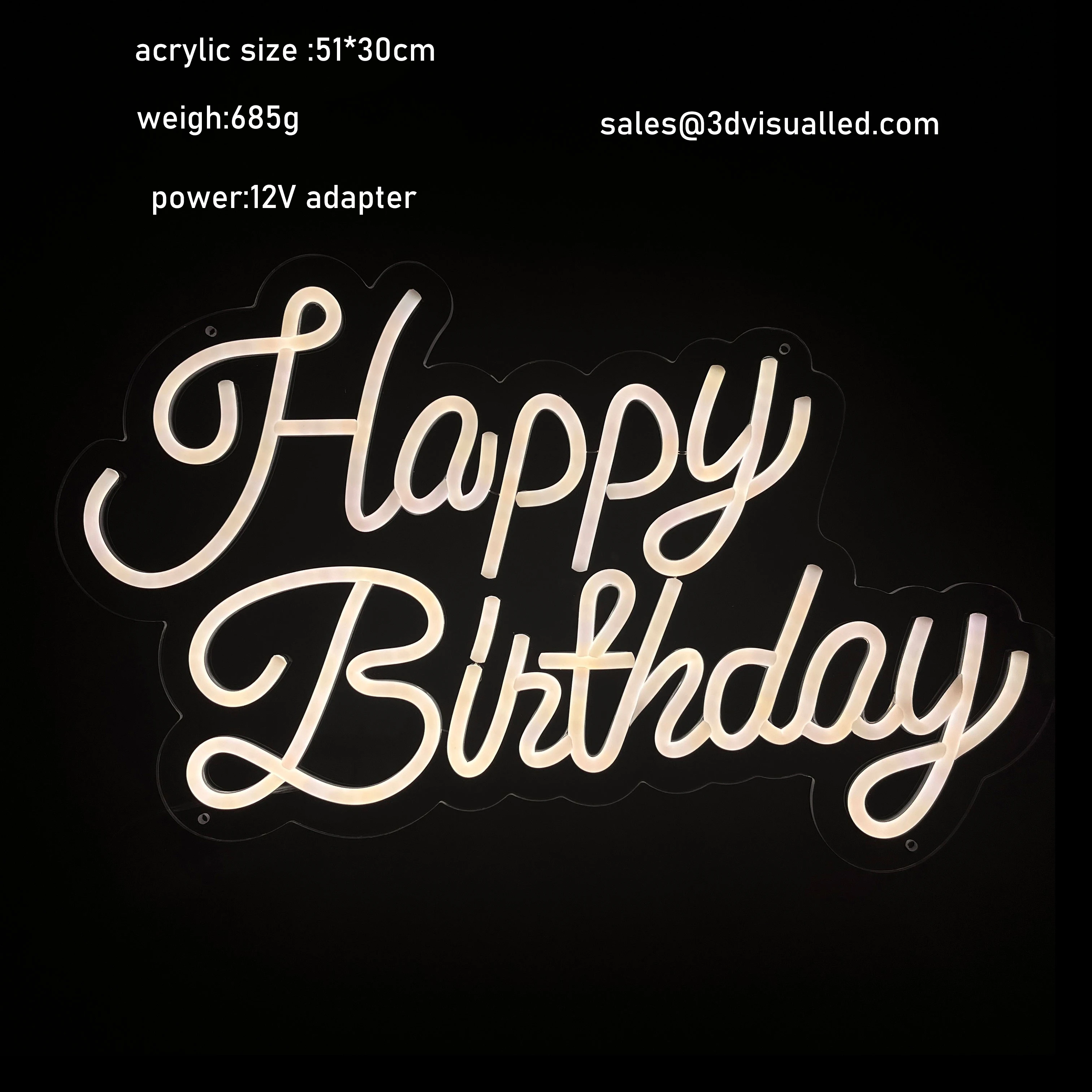 3D Visual Gift led neons signs customized led neon lights for birthday party decor